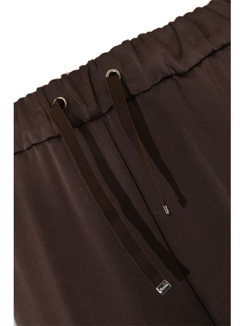 Pantalone in misto viscosa con coulisse Fondente Herno | PT00039DR 127278810